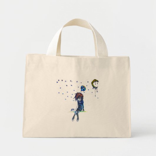 Mini Tote Bag sous les étoiles (Devant)