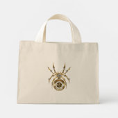 Mini Tote Bag Spider Steampunk sur Arrière - plan pourpre (Dos)