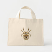 Mini Tote Bag Spider Steampunk sur Arrière - plan pourpre (Devant)