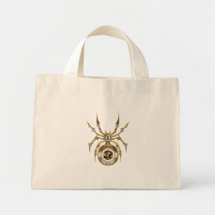 Mini Tote Bag Spider Steampunk sur Arrière - plan pourpre