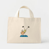 Mini Tote Bag Stick Girl Gymnast Doing Flips Bags (Devant)