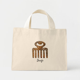 Mini Tote Bag Symbole Adinkra d'Afrique ethnique Duafe