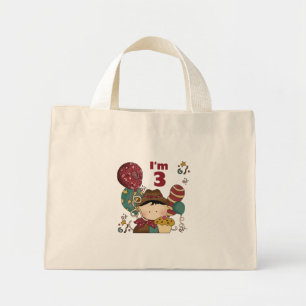 Mini Tote Bag T-shirts et cadeaux Cowboy 3e anniversaire
