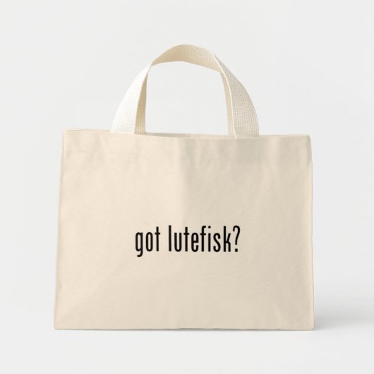 Mini Tote Bag t'as eu un lutefisk ?sac (Devant)
