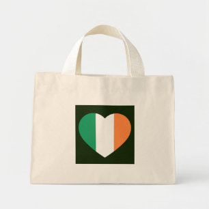 Mini Tote Bag Tcnt du drapeau du coeur irlandais