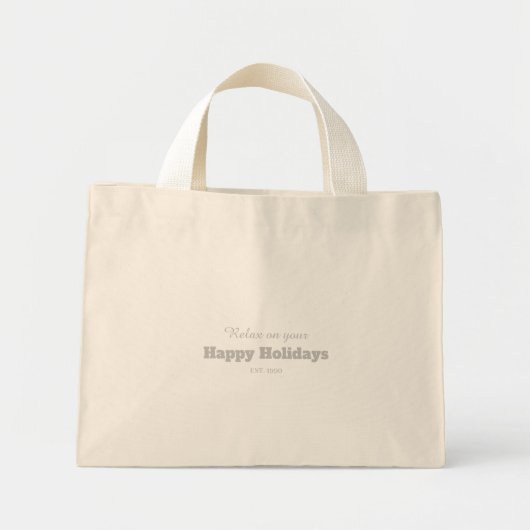 Mini Tote Bag Texte personnalisable Moderne tendance do-it-yours (Devant)