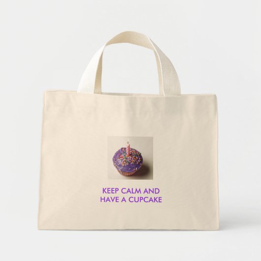 MINI TOTE BAG TINY FOURRE-TOUT GARDE LE CALME ET A UN C... (Devant)