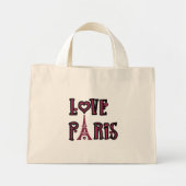 Mini Tote Bag Tiny Fourre-tout - Love Paris (Devant)
