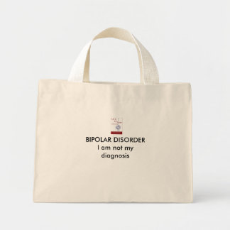 Mini Tote Bag TROUBLE BIPOLAIRE : Je ne suis pas mon diag...