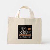Mini Tote Bag Trucs d'Halloween festif ou réglez (Dos)