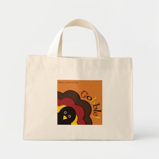 Mini Tote Bag Turc caché de Thanksgiving (Devant)
