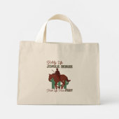 Mini Tote Bag Un Cheval À Jingle, Un Cowboy (Dos)