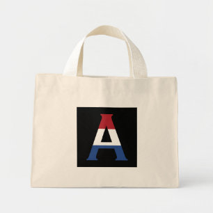 Mini Tote Bag Un monogramme superposé sur le drapeau NLD sur le