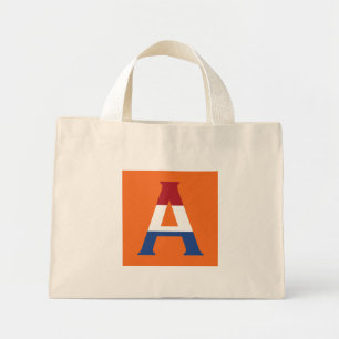 Mini Tote Bag Un monogramme superposé sur le drapeau NLD sur ou