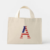 Mini Tote Bag Un monogramme superposé sur le tcnt du drapeau amé (Dos)