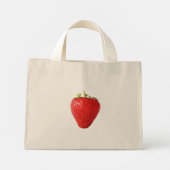 Mini Tote Bag Une fraise rouge tcnm (Dos)