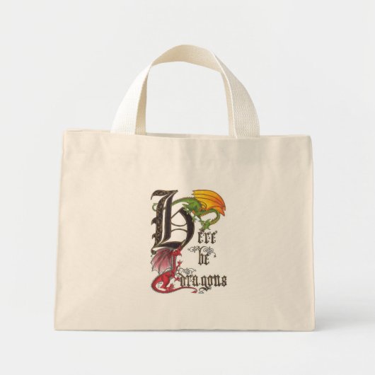 Mini Tote Bag Voici Les Dragons (Devant)