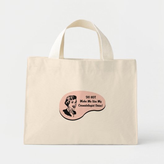 Mini Tote Bag Voix de cosmétologiste (Devant)