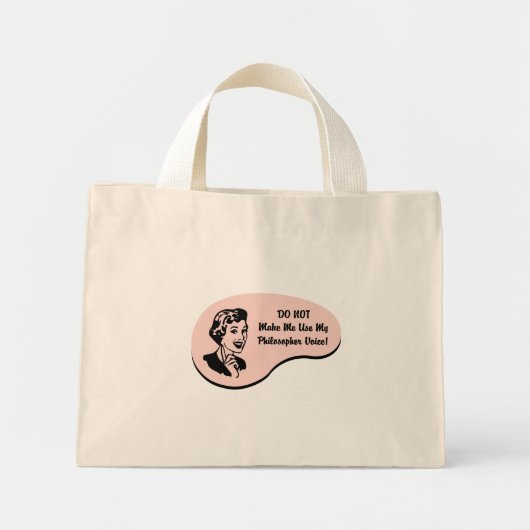 Mini Tote Bag Voix du philosophe (Devant)