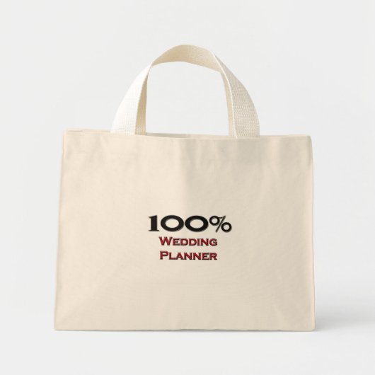 Mini Tote Bag Wedding planner à 100 % (Devant)