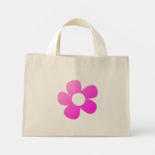 Mini Tote Bag Y2k Fun Fun Fun Hot Rose brillant (Dos)