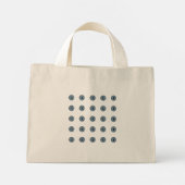 Mini Tote Bag Yeux à points bleu d'Halloween (Dos)