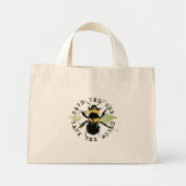 Mini Tote Bag Yoga Speak : Enregistrer L'Abeille... Sauvez le mo (Devant)