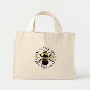 Mini Tote Bag Yoga Speak : Enregistrer L'Abeille... Sauvez le mo