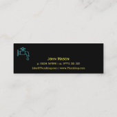 Mini Touche mince, simple Carte de visite de plomberie (Dos)