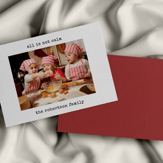 Mini Tout N'Est Pas Calme Photo Carte Noël