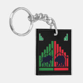 Mini Trader Sleutelhanger – Bull of Candlestick On (Voorkant Links)