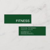 Mini Trendy Creative Green Fitness Carte de visite (Devant / Derrière)