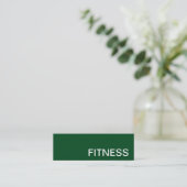 Mini Trendy Creative Green Fitness Carte de visite (Debout devant)