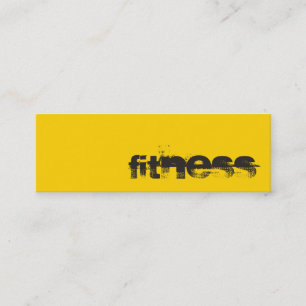 Mini Trendy Creative Yellow Fitness Carte de visite spo