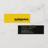 Mini Trendy Creative Yellow Fitness Carte de visite spo (Devant / Derrière)