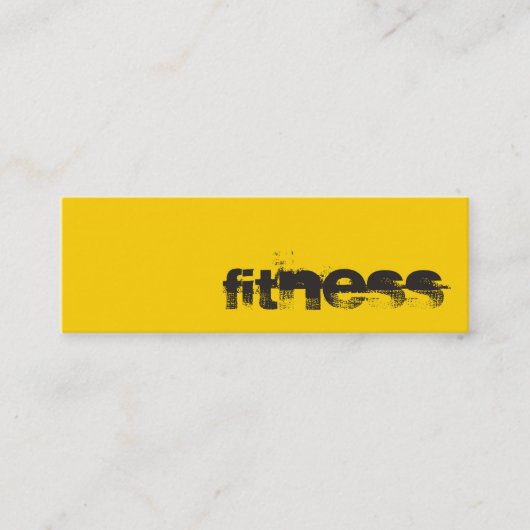 Mini Trendy Creative Yellow Fitness Carte de visite spo (Devant)