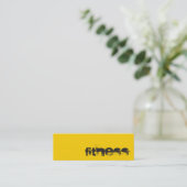 Mini Trendy Creative Yellow Fitness Carte de visite spo (Debout devant)