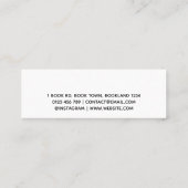 Mini Typographie moderne Carte de visite noir et blanc (Dos)