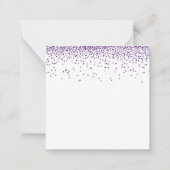 MINI | Uitnodiging Paarse Glitter Wedding Evening  (Achterkant)