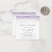 MINI | Uitnodiging Paarse Glitter Wedding Evening  (Voorkant / Achterkant in situ)