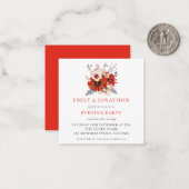 MINI | Uitnodiging voor de Rode Florals Weddenscha (Voorkant / Achterkant in situ)