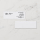 Mini Unique Blanc Moderne Consultant Carte de visite mi (Devant / Derrière)