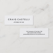 Mini Unique Carte de visite moderne taille mince (Devant / Derrière)