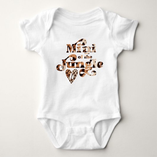 Mini van het Oerwoud Leopard Print Hart Monogram Romper (Voorkant)