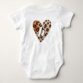 Mini van het Oerwoud Leopard Print Hart Monogram Romper (Achterkant)