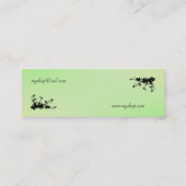 Mini Vert avec baiser jaune Élégant Carte de visite (Dos)