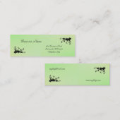 Mini Vert avec baiser jaune Élégant Carte de visite (Devant / Derrière)