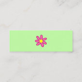 Mini Vert avec minuscule Carte de visite rose (Dos)