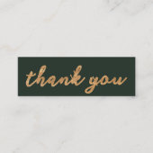 Mini Vert foncé avec Carte de visite Merci or (Devant)