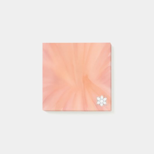 Mini vierkant waterverf sinaasappel post-it® notes (Voorkant)